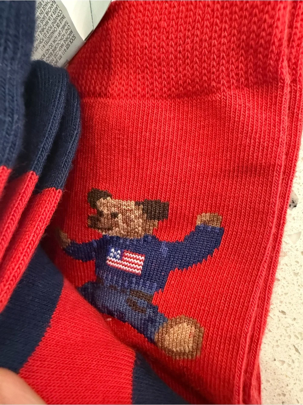 New womens Polo by Ralph Lauren 3-Pack Crew Socks Bear